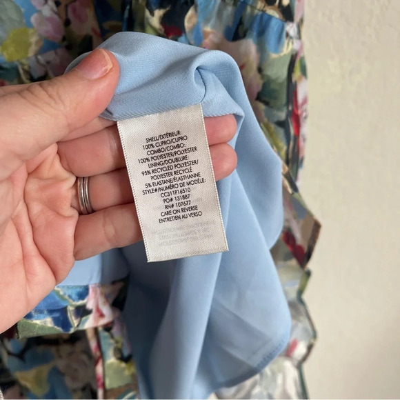 Alice + Olivia Meeko Breeze Floral Ruffled Mini Dress Button Down - Picture 4 of 5